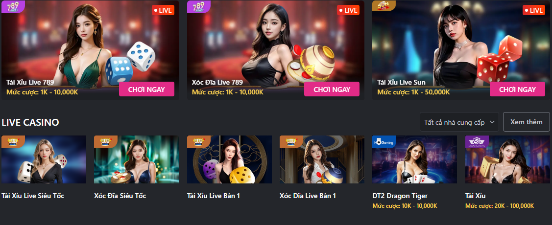 Sảnh casino trực tuyến